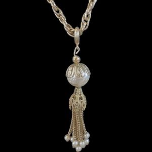 💕2/$12 Park Lane Vintage 24 " Gold Chain Tassel  Necklace